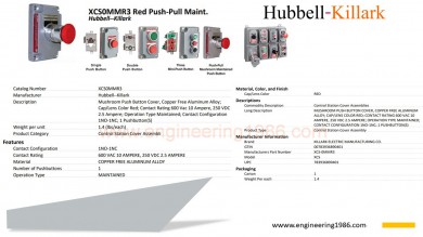 XCS0MMR3 Red Push-Pull Main